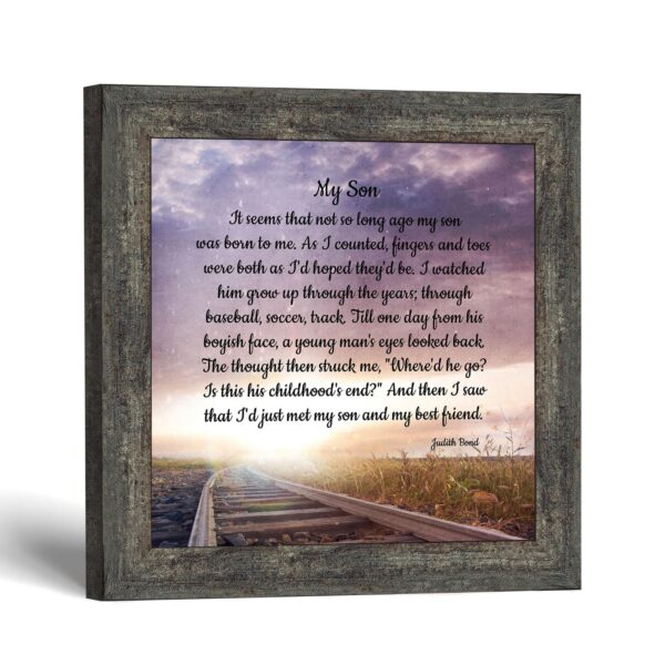 My Son poem framed print by Crossroads Home Decor