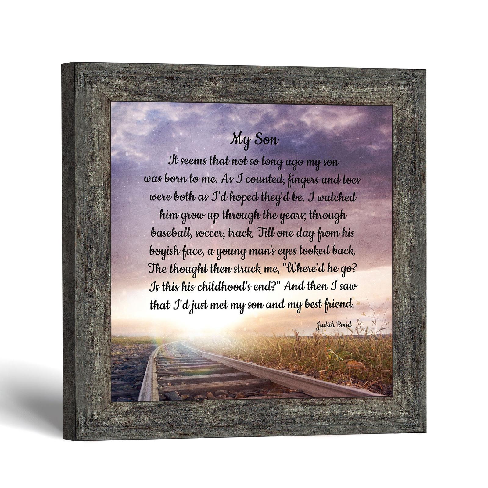 My Son poem framed print by Crossroads Home Decor