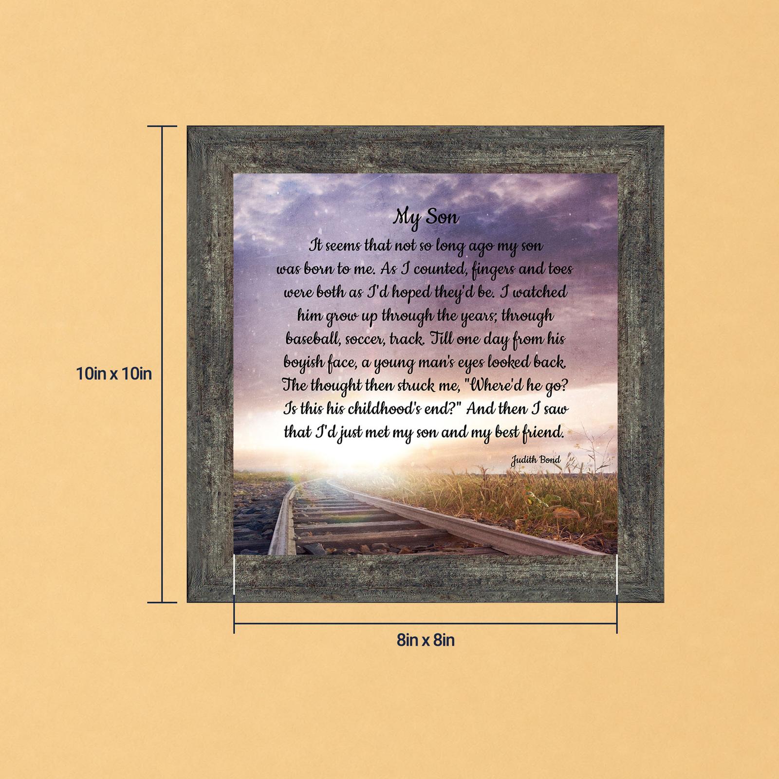My Son poem framed print by Crossroads Home Decor