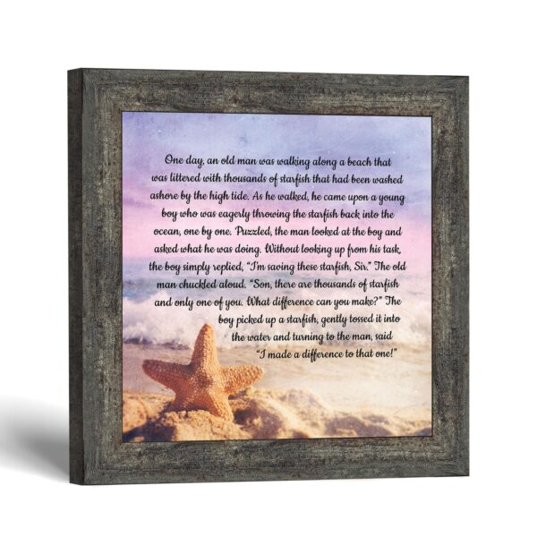 Starfish story framed print by Crossroads Home Decor