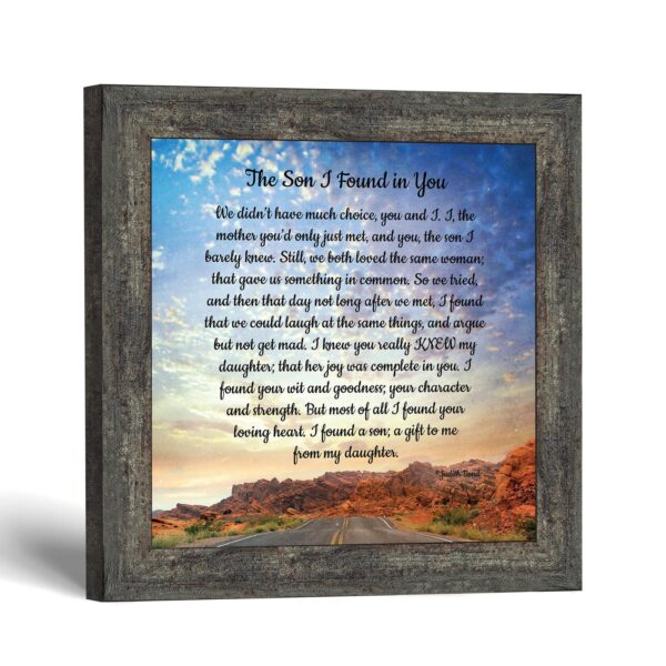 The Son I Found in You framed print by Crossroads Home Decor