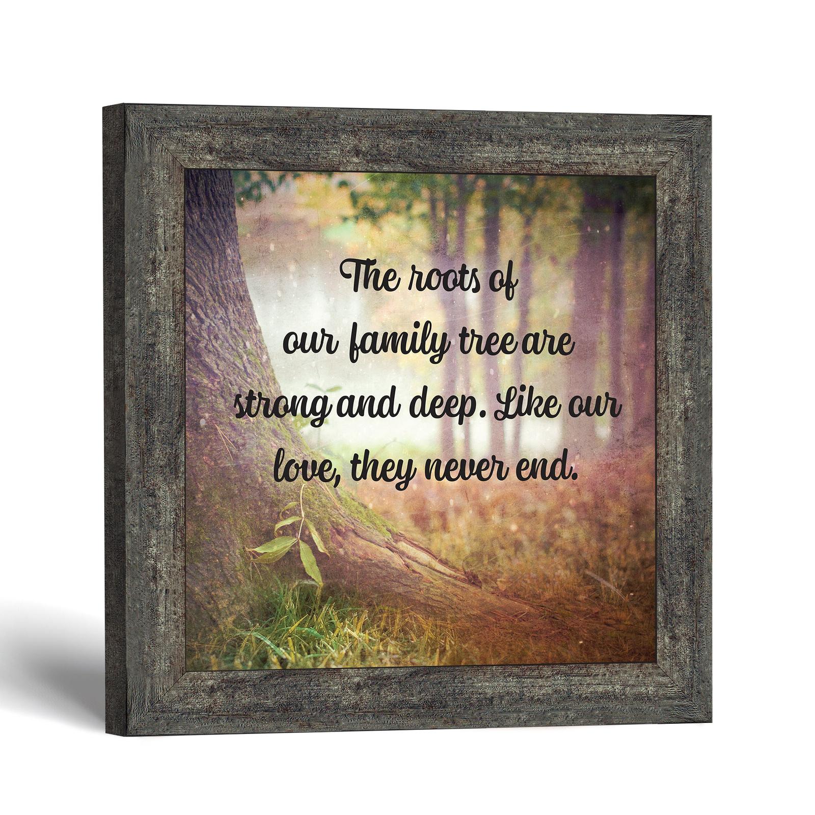 8694BW-1 Family Tree framed print - family tree poem by Crossroads Home Decor
