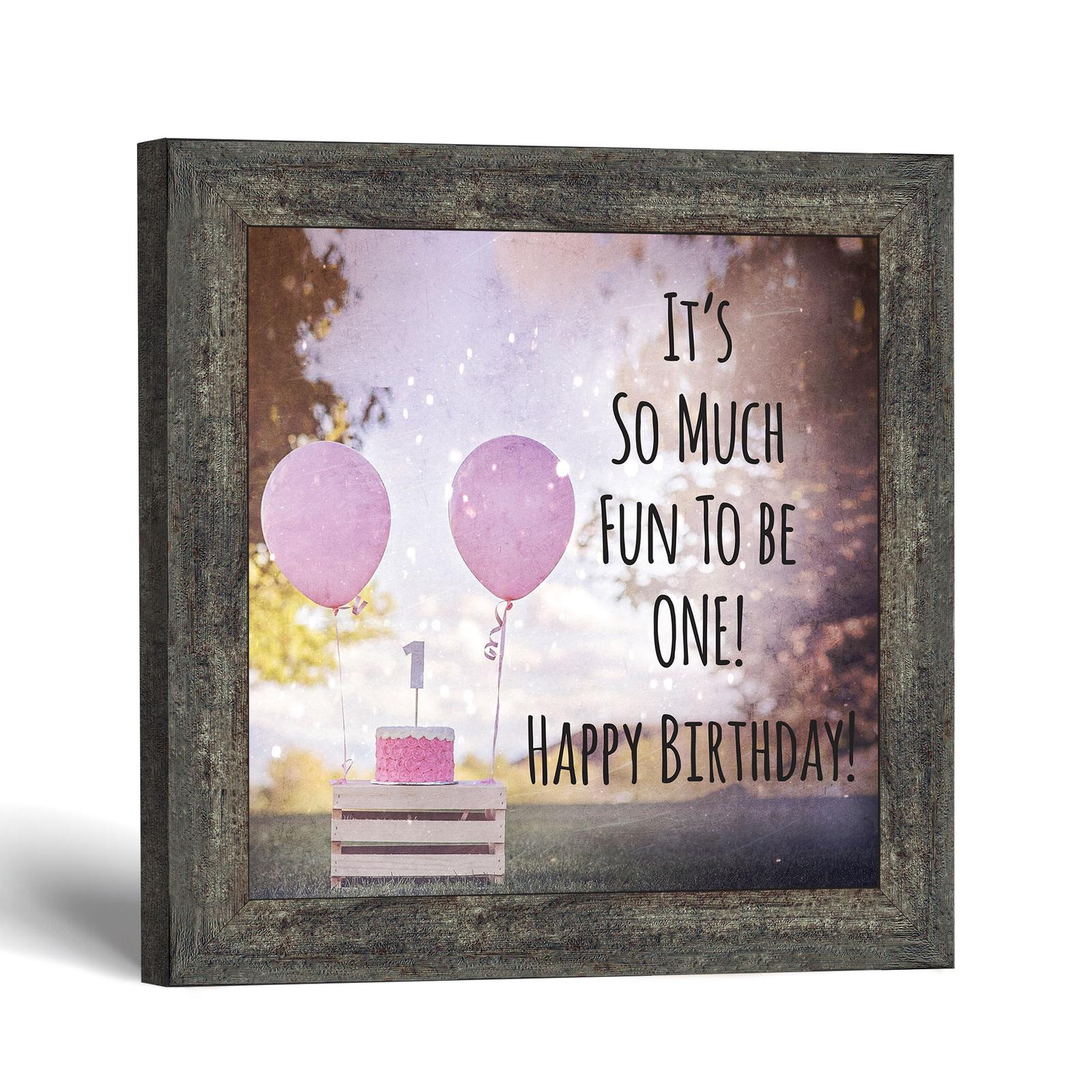 First Birthday Girl Framed Print - So Much Fun to Be One by Crossroads Home Decor