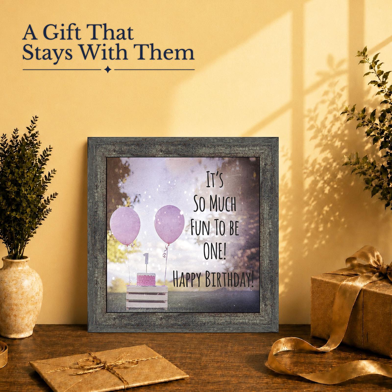 First birthday girl gift - framed print for a granddaughter or daughter