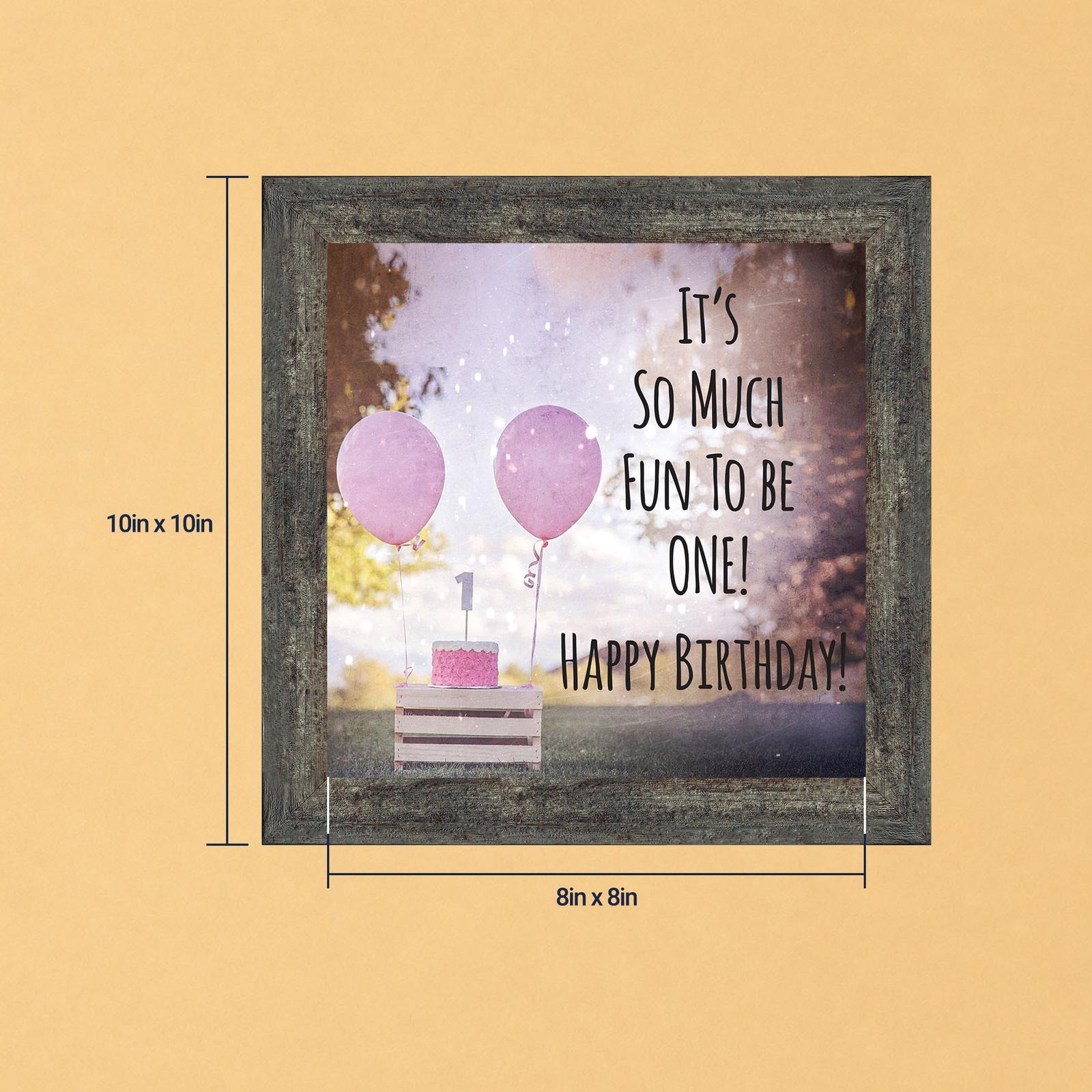 First Birthday Girl Framed Print - So Much Fun to Be One by Crossroads Home Decor