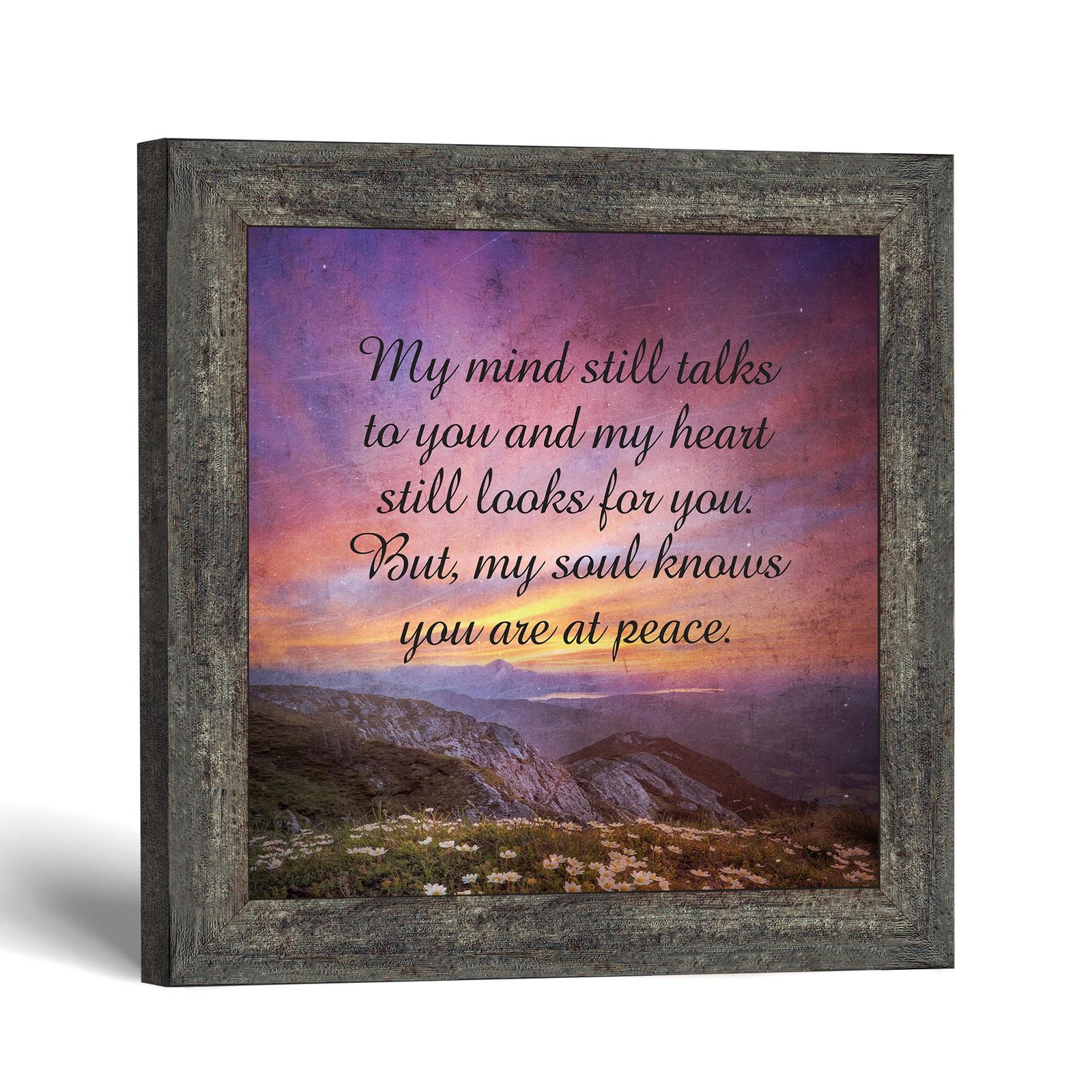 Memorial framed print - you are at peace verse by Crossroads Home Decor