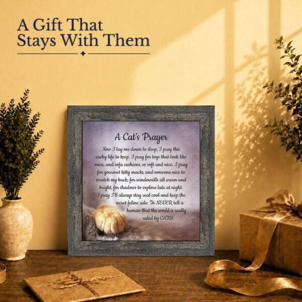 Cat lover gift - framed print for a cat mom or cat dad