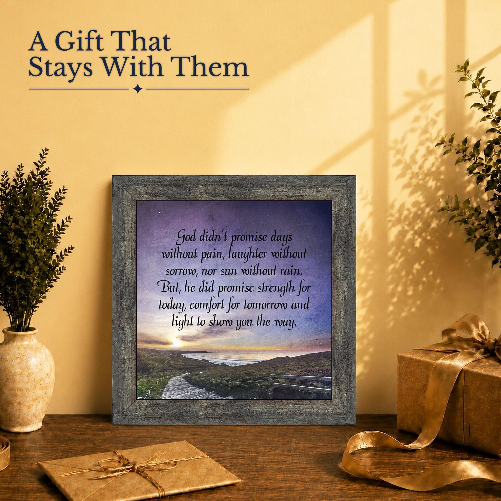 God Didn't Promise gift - framed print for a friend or family member in a hard season