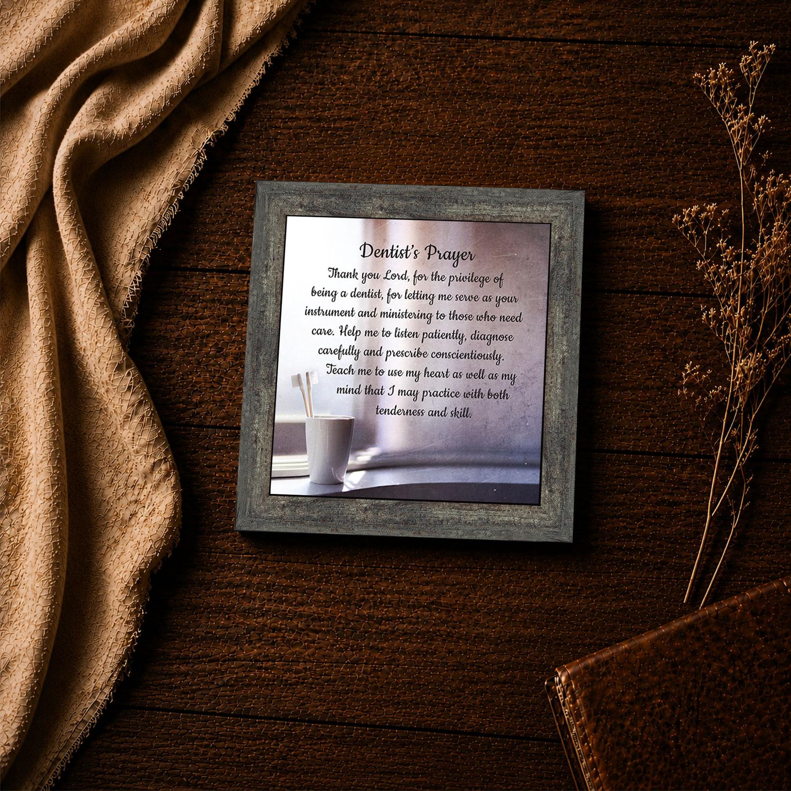 Dentist's Prayer framed print - inspirational wall art for dentists