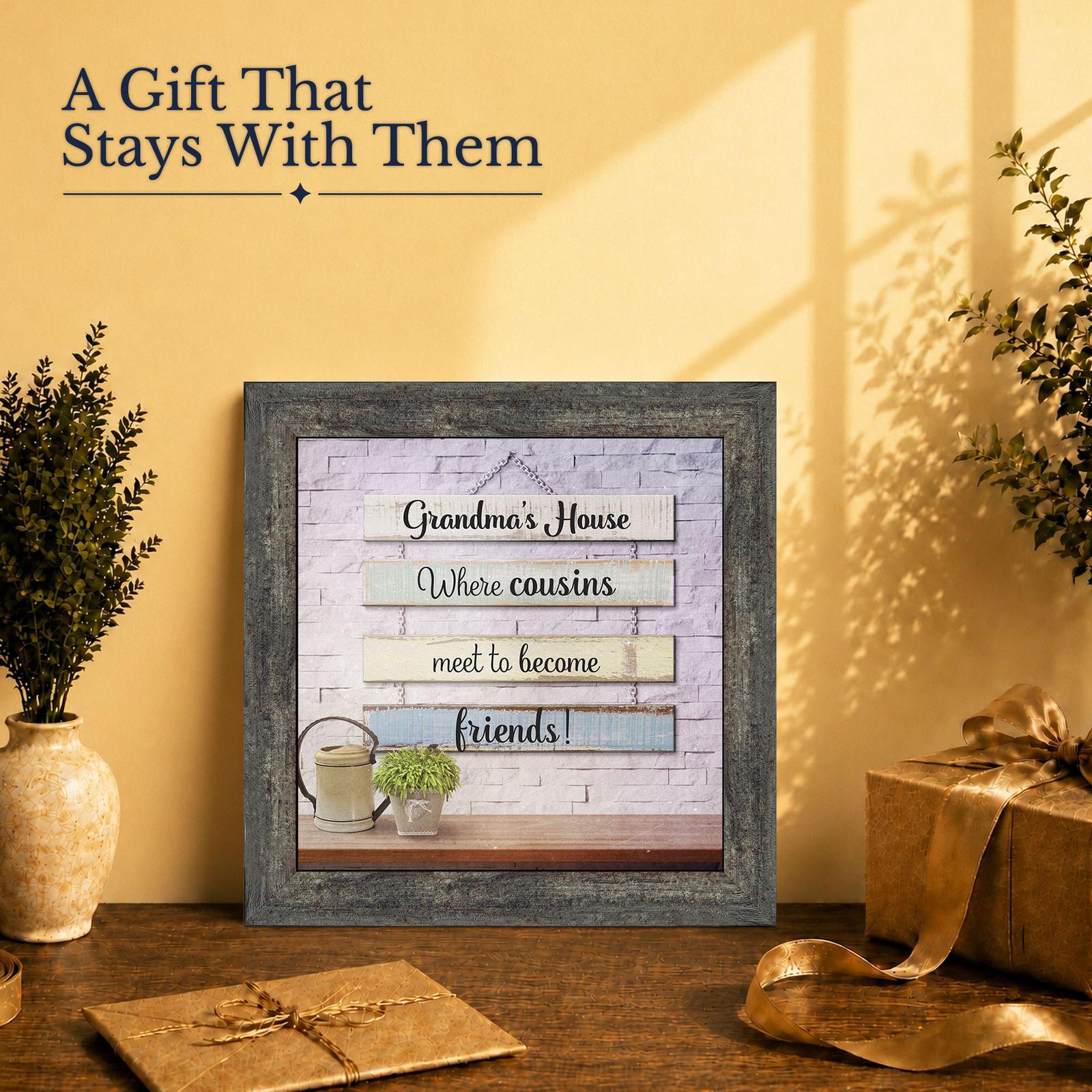 Cousins gift wall art for grandma from the grandkids