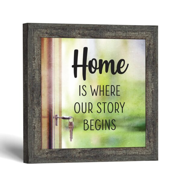 Home Is Where Our Story Begins framed print by Crossroads Home Decor