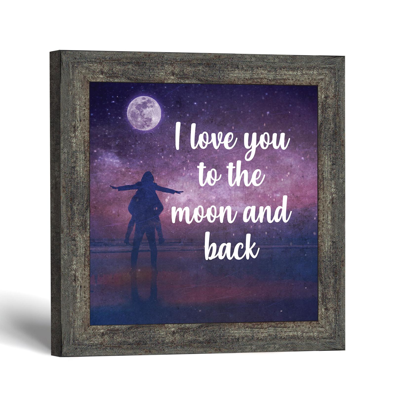 I Love You to the Moon and Back framed print - Crossroads Home Decor