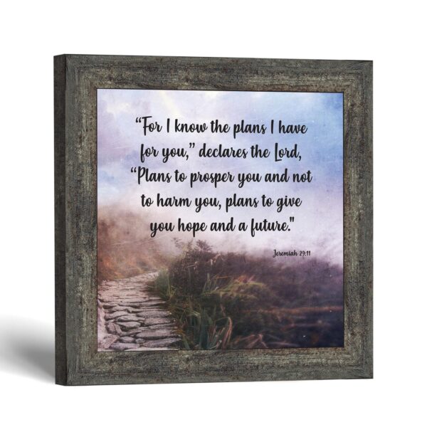 Jeremiah 29:11 framed print - Bible Verse Wall Art by Crossroads Home Decor