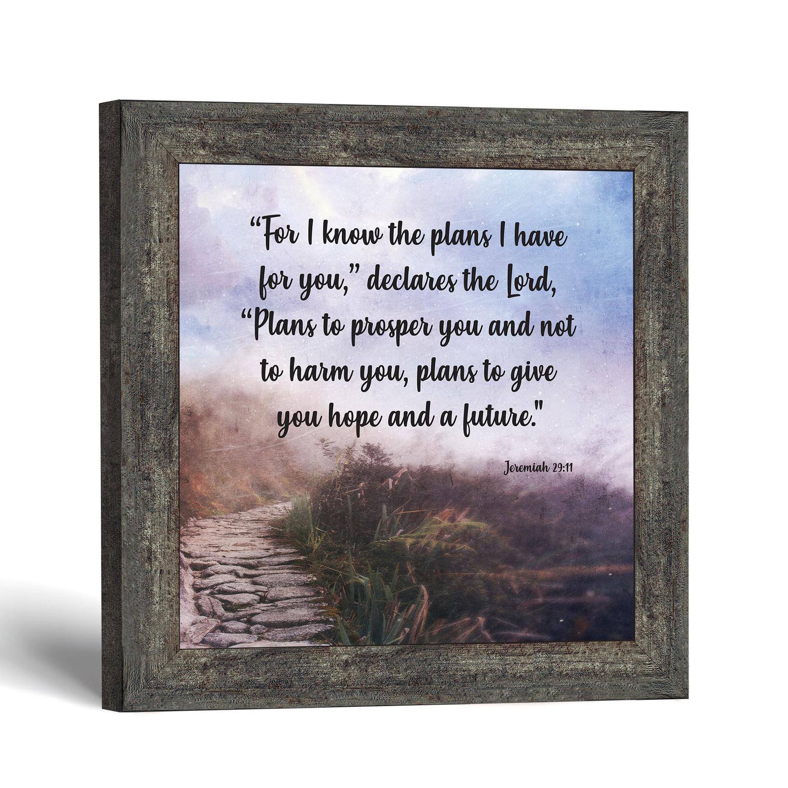 Jeremiah 29:11 framed print - Bible Verse Wall Art by Crossroads Home Decor