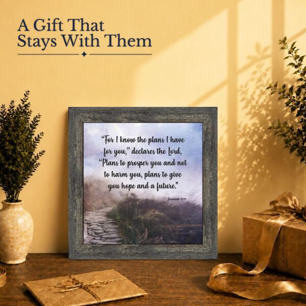 Jeremiah 29:11 gift - framed print for a graduate or new believer
