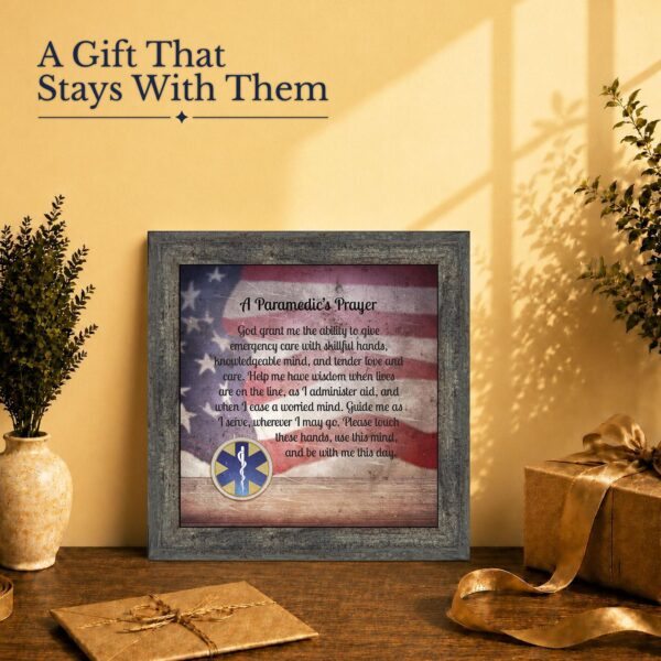 A Paramedic's Prayer gift - framed print for an EMT or EMS crew member
