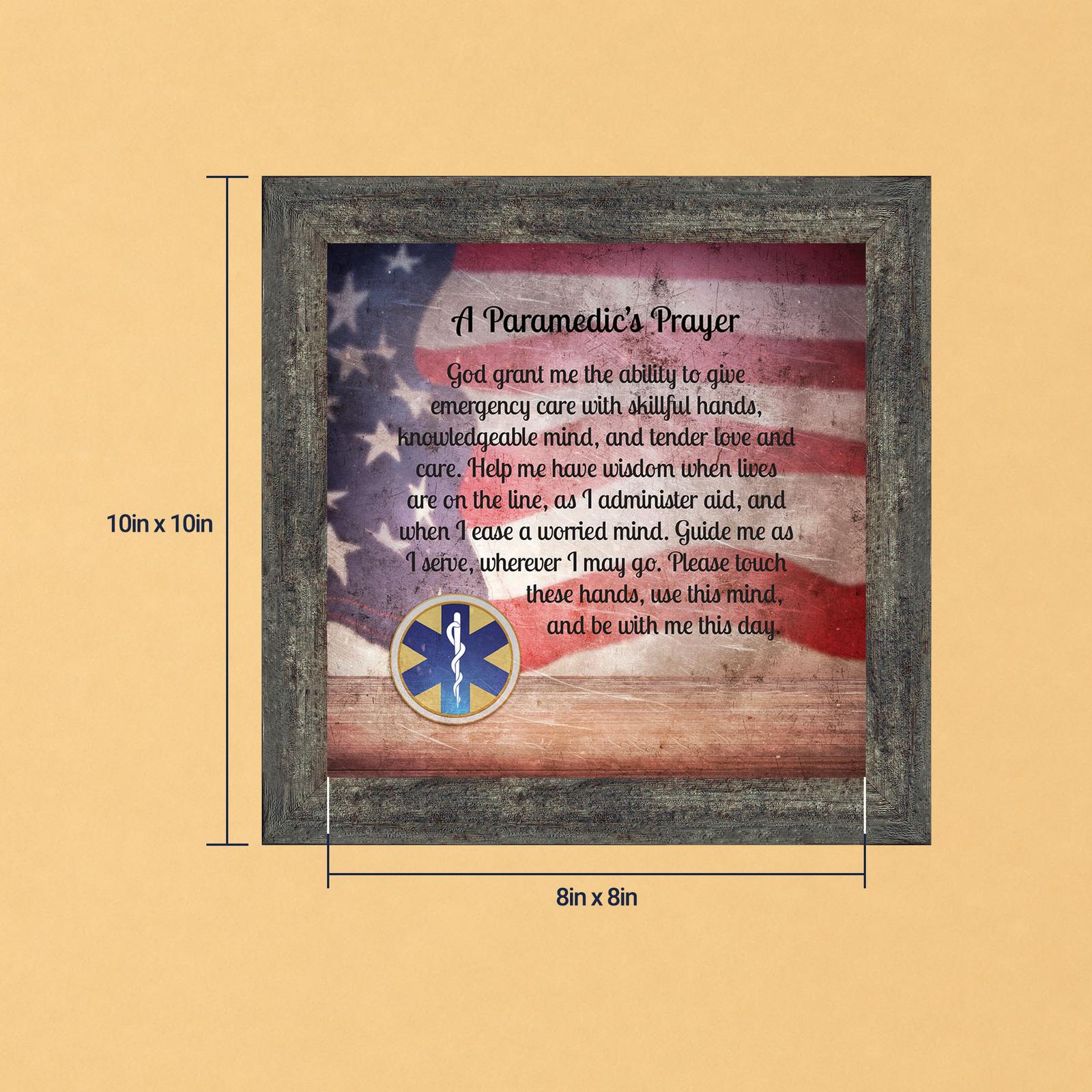 A Paramedic's Prayer framed print - Paramedic's Prayer Framed Print by Crossroads Home Decor