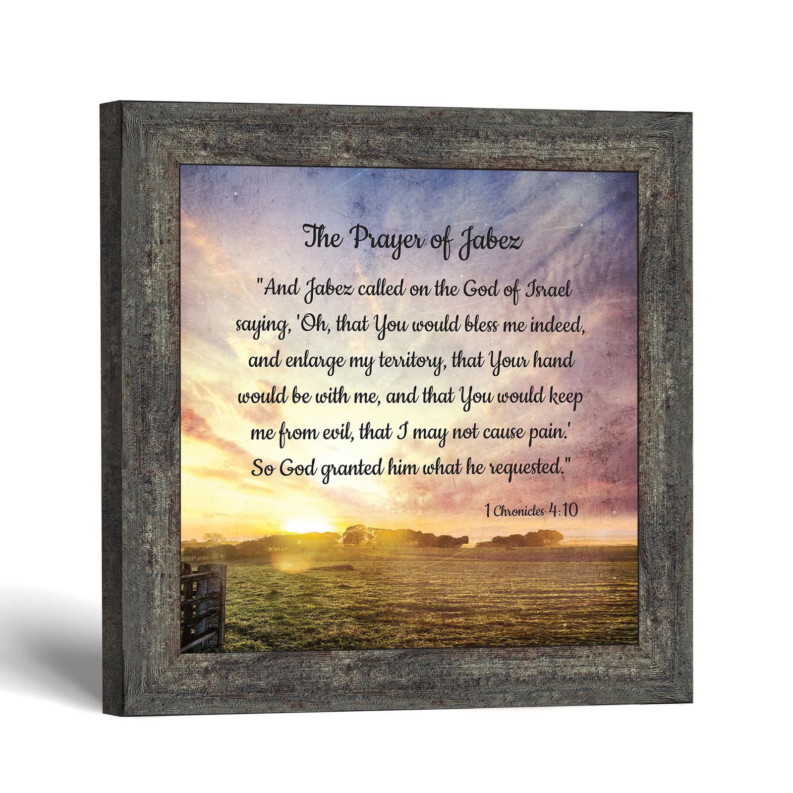 Prayer of Jabez framed print - 1 Chronicles 4:10 by Crossroads Home Decor