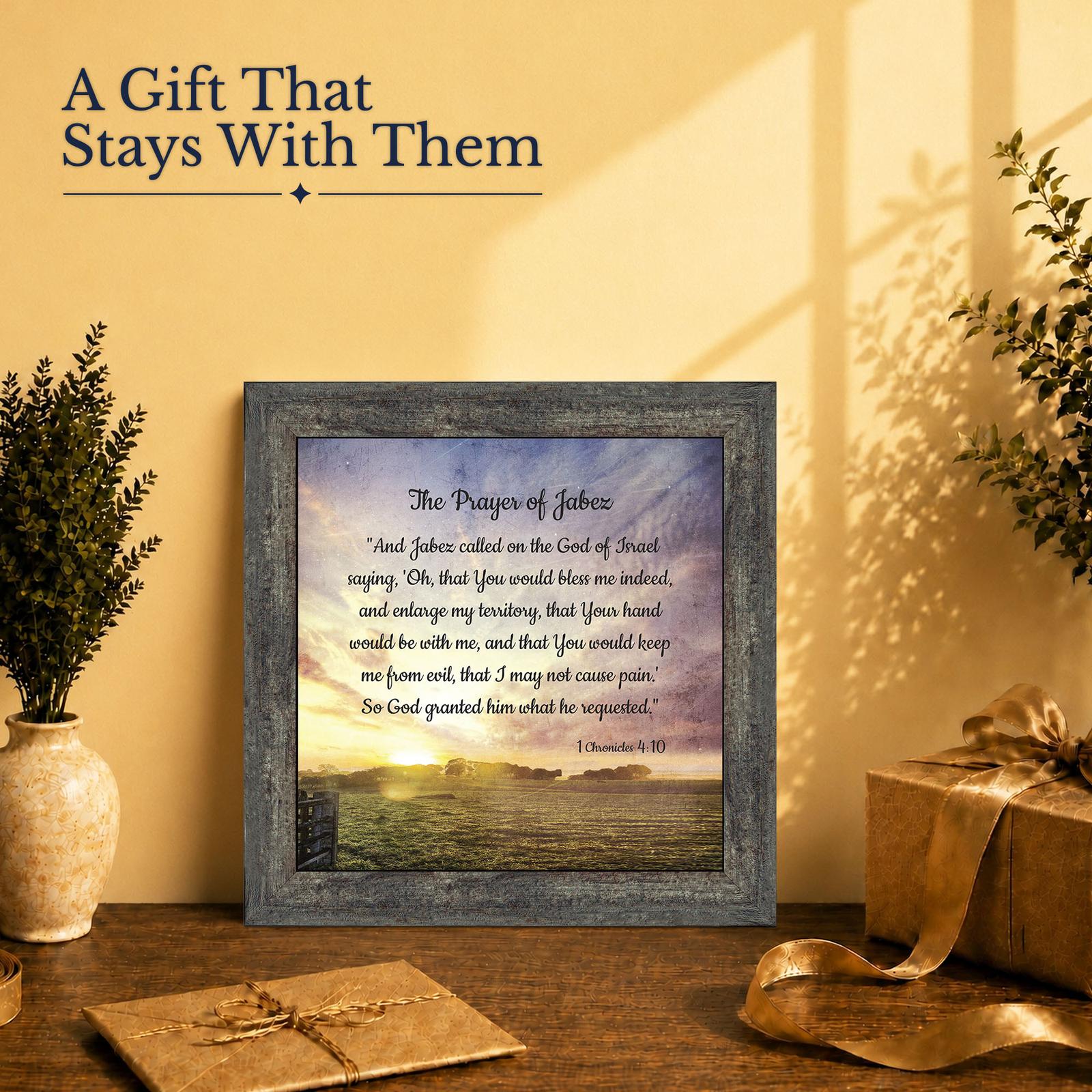 Prayer of Jabez gift - framed print for a pastor or small group leader
