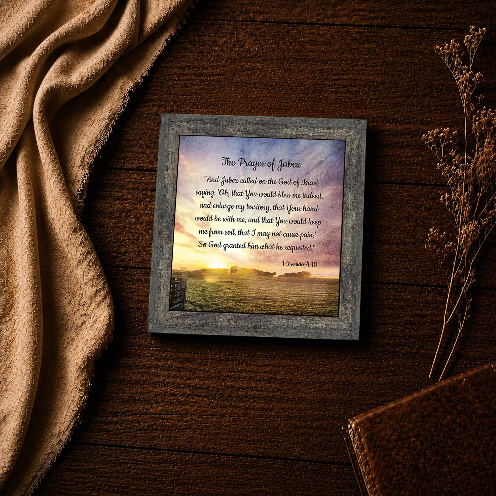 1 Chronicles 4:10 framed print - Prayer of Jabez inspirational wall art