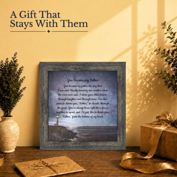 Father in law gift - framed print for wedding and step dads