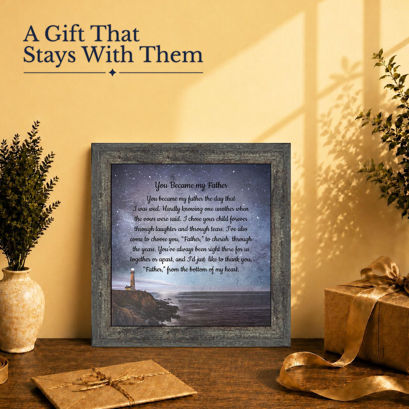 Father in law gift - framed print for wedding and step dads