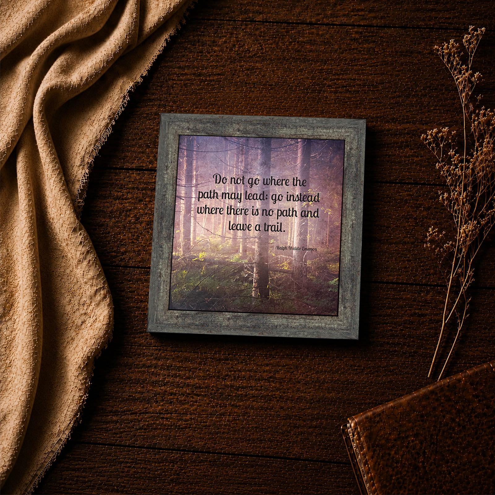 Leave a Trail quote closeup - motivational framed wall art