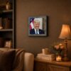 Donald Trump framed wall art displayed in office