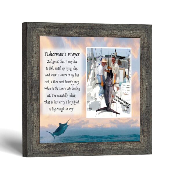 Deep sea fishing picture frame - Fisherman's Prayer by Crossroads Home Decor