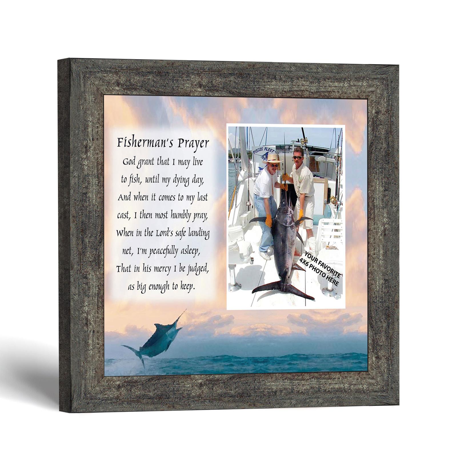 Deep sea fishing picture frame - Fisherman's Prayer by Crossroads Home Decor