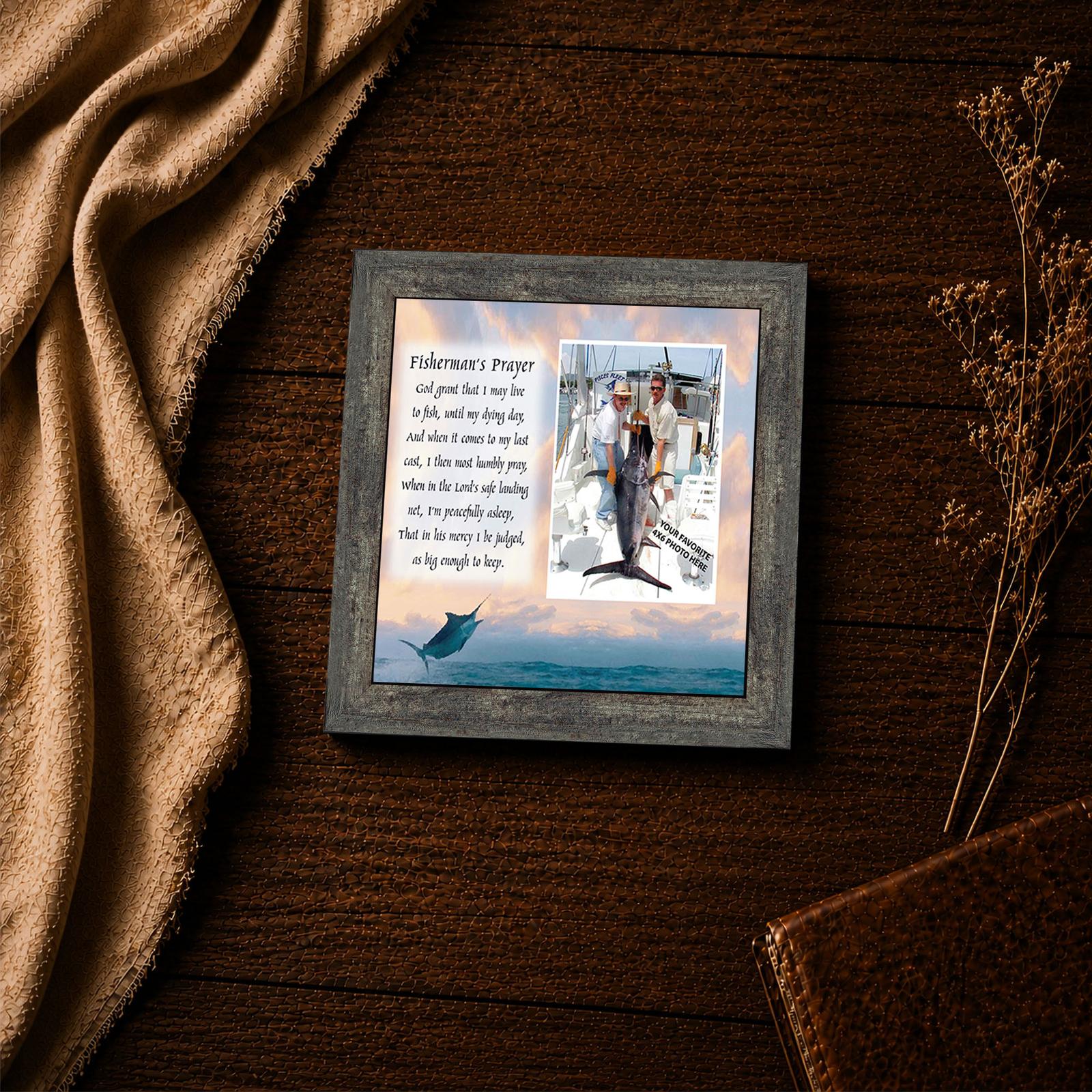 Fisherman's Prayer framed print - deep sea fishing inspirational wall art