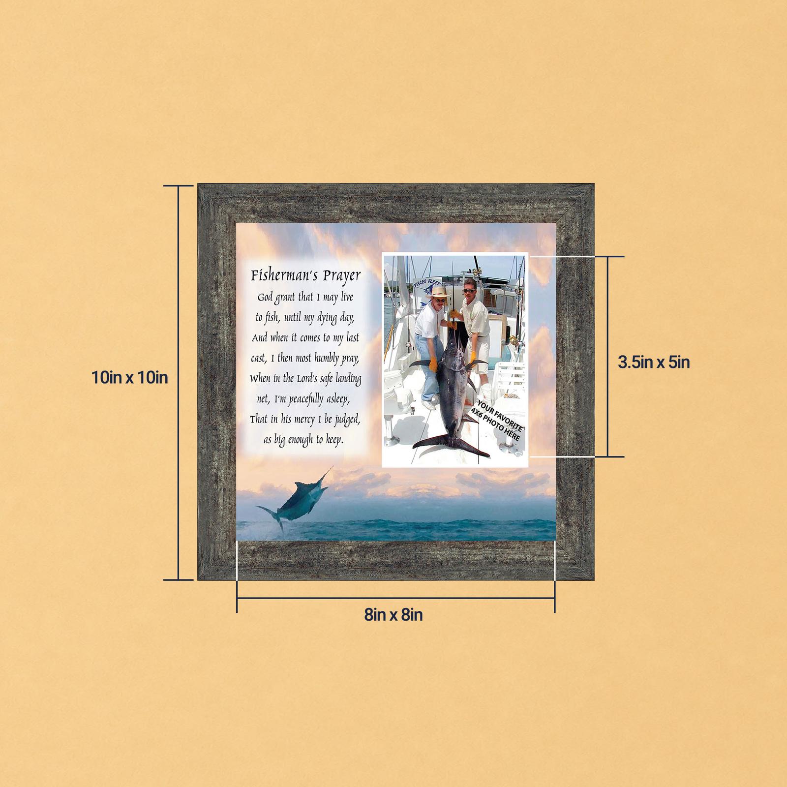 Deep sea fishing picture frame - Fisherman's Prayer by Crossroads Home Decor