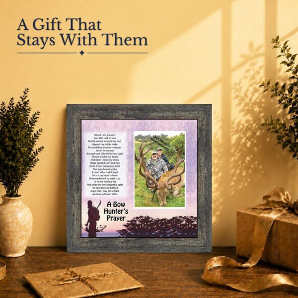 Bow Hunter's Prayer gift - picture frame for a bowhunter or deer hunter