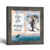 Deep Sea Fishing Happy Place picture frame with photo opening by Crossroads Home Decor