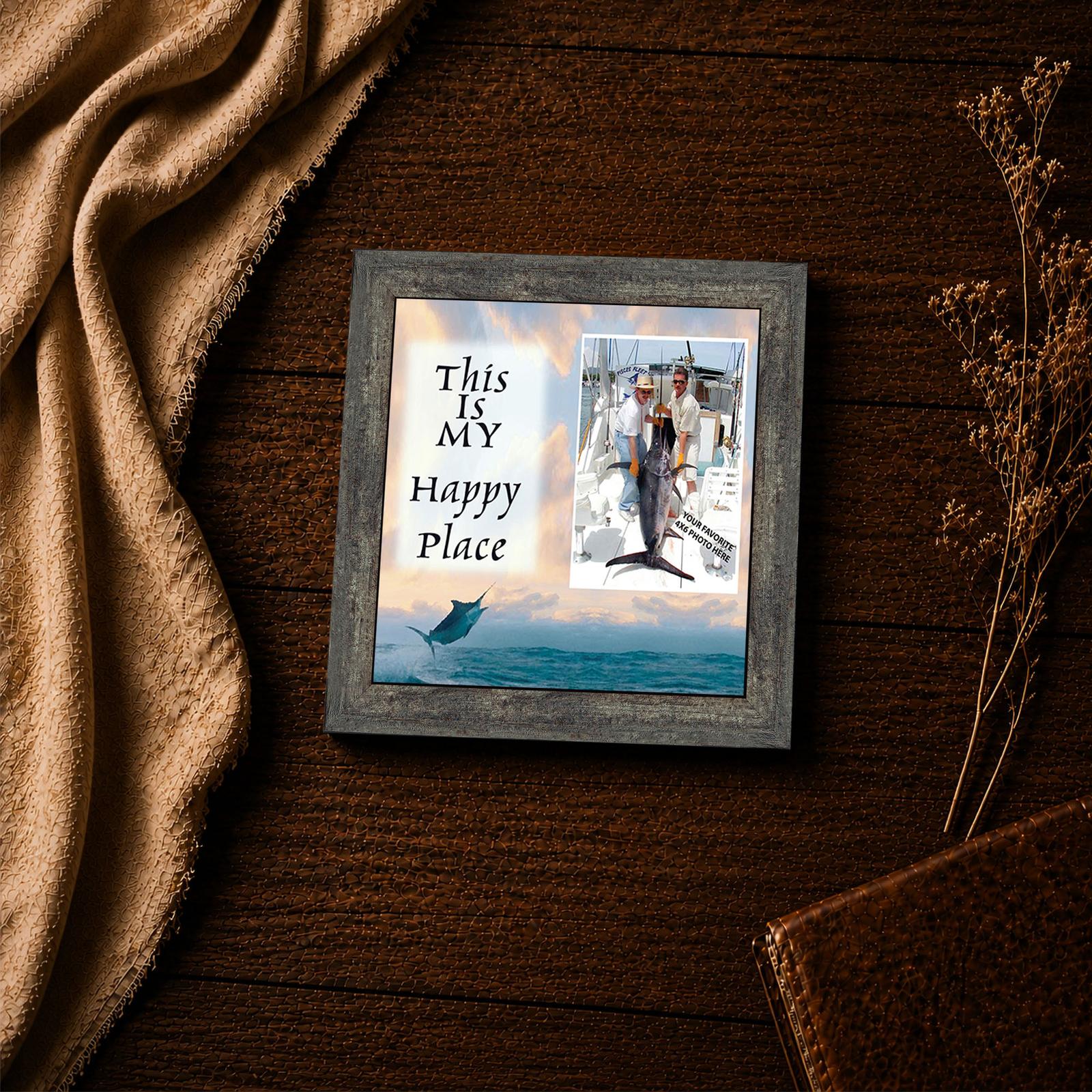 This Is My Happy Place framed print - deep sea fishing inspirational wall art