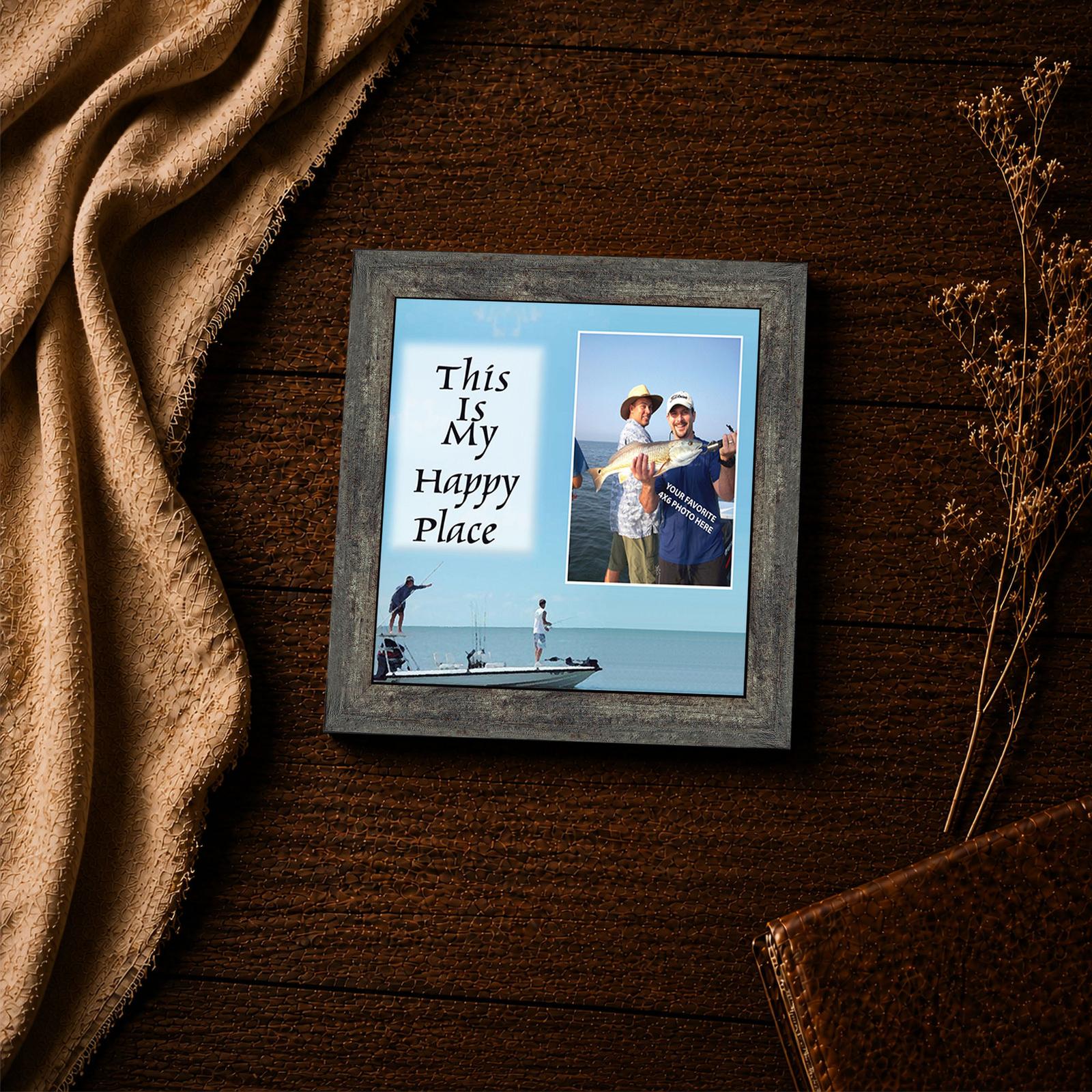 This Is My Happy Place framed print - fishing inspirational wall art