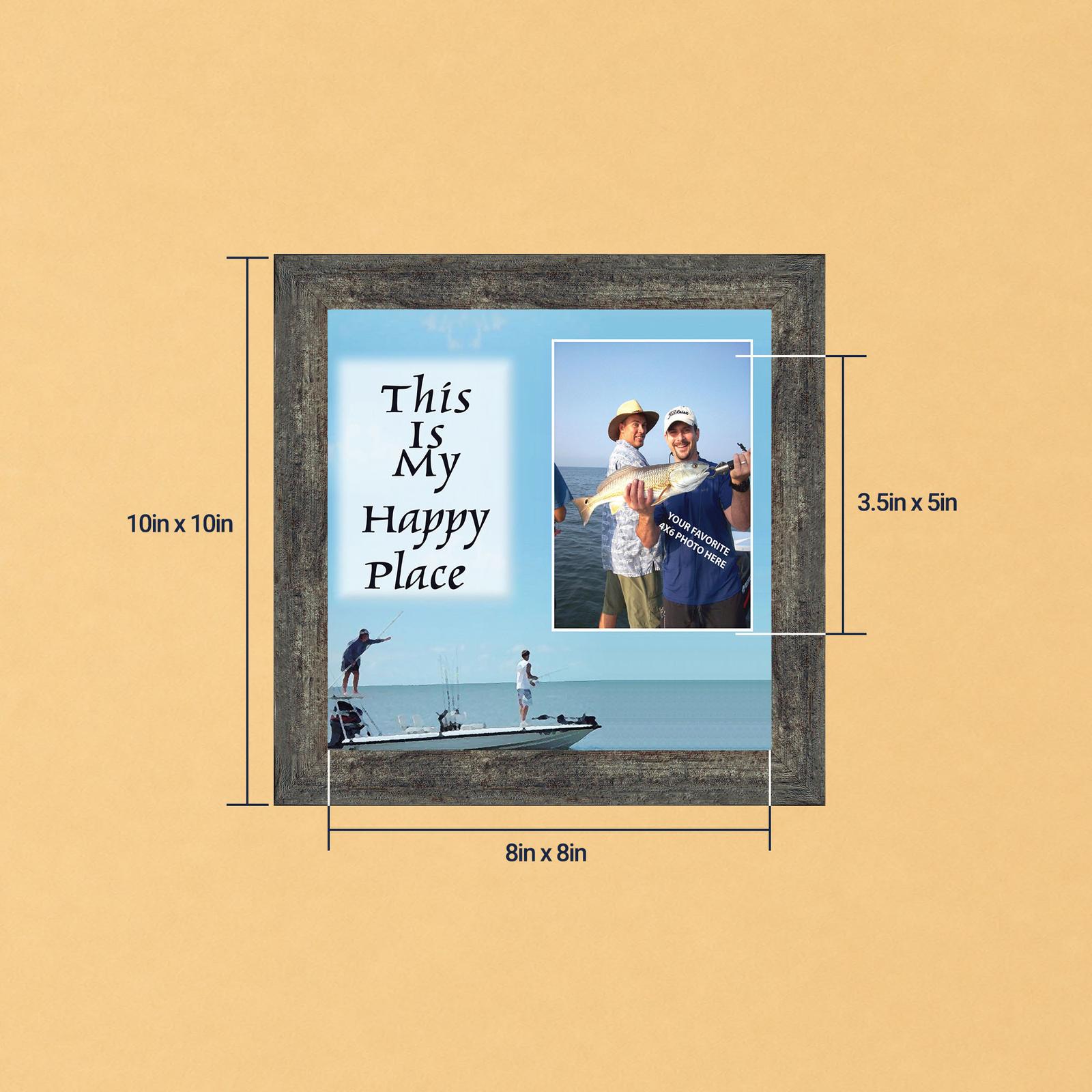 Flats Fishing Happy Place framed print - This Is My Happy Place by Crossroads Home Decor