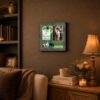 9728BW-3 Horse lovers happy place framed wall art displayed in a bedroom or barn office