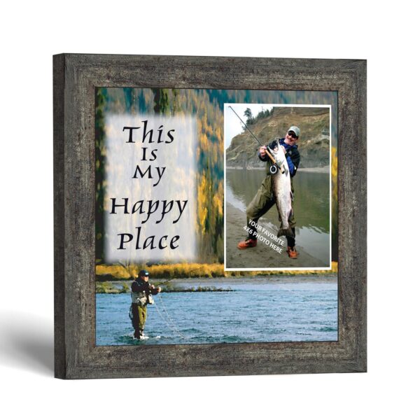 Fly Fishing Happy Place framed print - This Is My Happy Place by Crossroads Home Decor