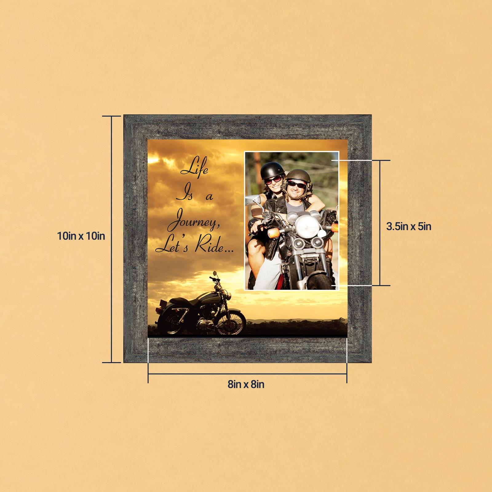 Let's Ride motorcycle picture frame - Life Is a Journey sunset photo frame by Crossroads Home Decor
