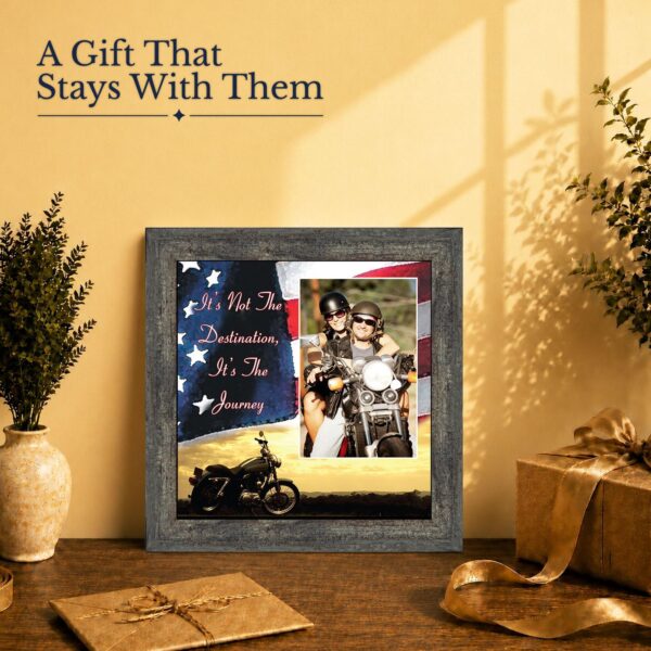 It’s Not the Destination, It’s the Journey gift - framed picture frame for a motorcycle rider or husband