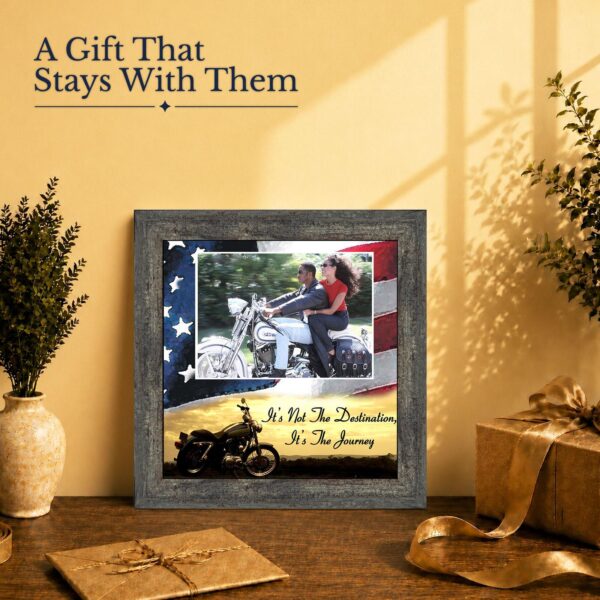 It’s Not the Destination, It’s the Journey gift - photo frame for a motorcycle rider or husband