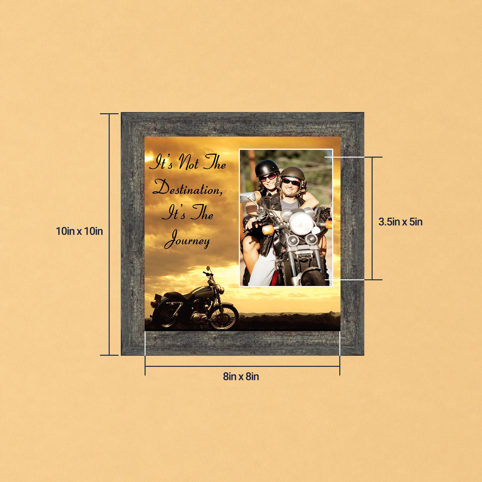 Motorcycle Sunset Picture Frame - It’s Not the Destination, It’s the Journey by Crossroads Home Decor