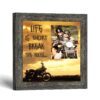 Life Is Short, Break the Rules Picture Frame - Motorcycle Sunset by Crossroads Home Decor
