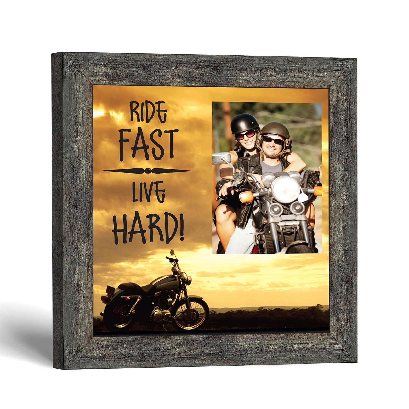 Ride Fast Live Hard framed print - Ride Fast, Live Hard by Crossroads Home Decor
