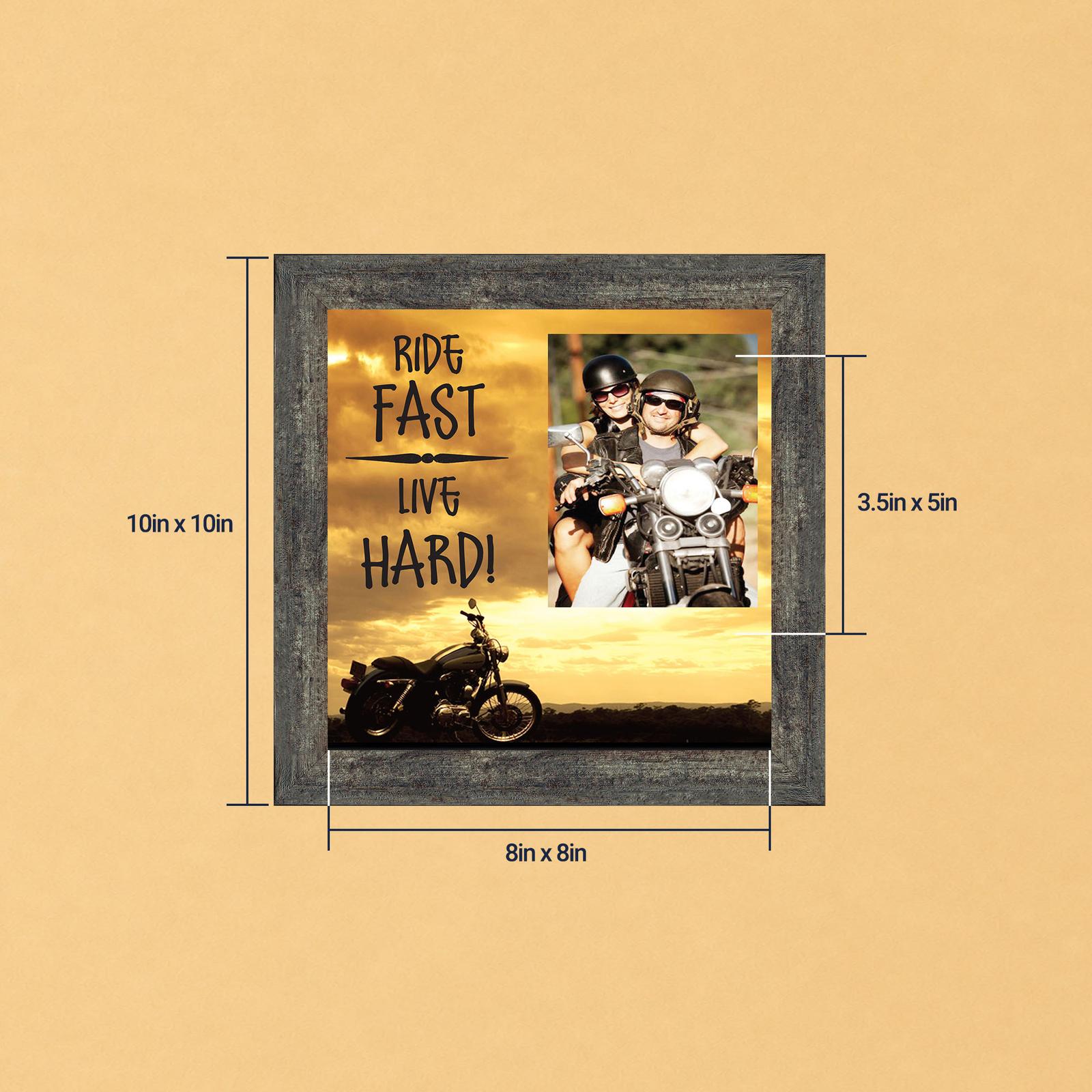 Ride Fast Live Hard framed print - Ride Fast, Live Hard by Crossroads Home Decor