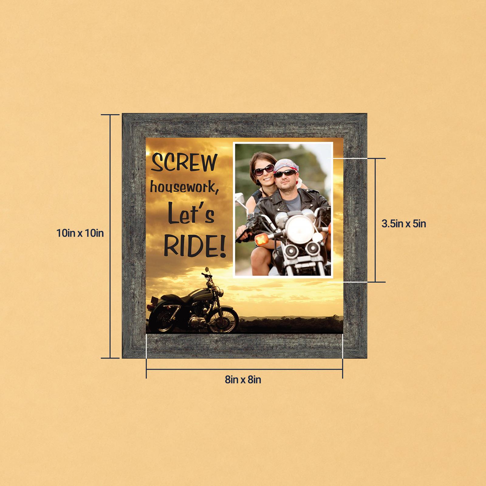Screw Housework, Let's Ride framed print by Crossroads Home Decor