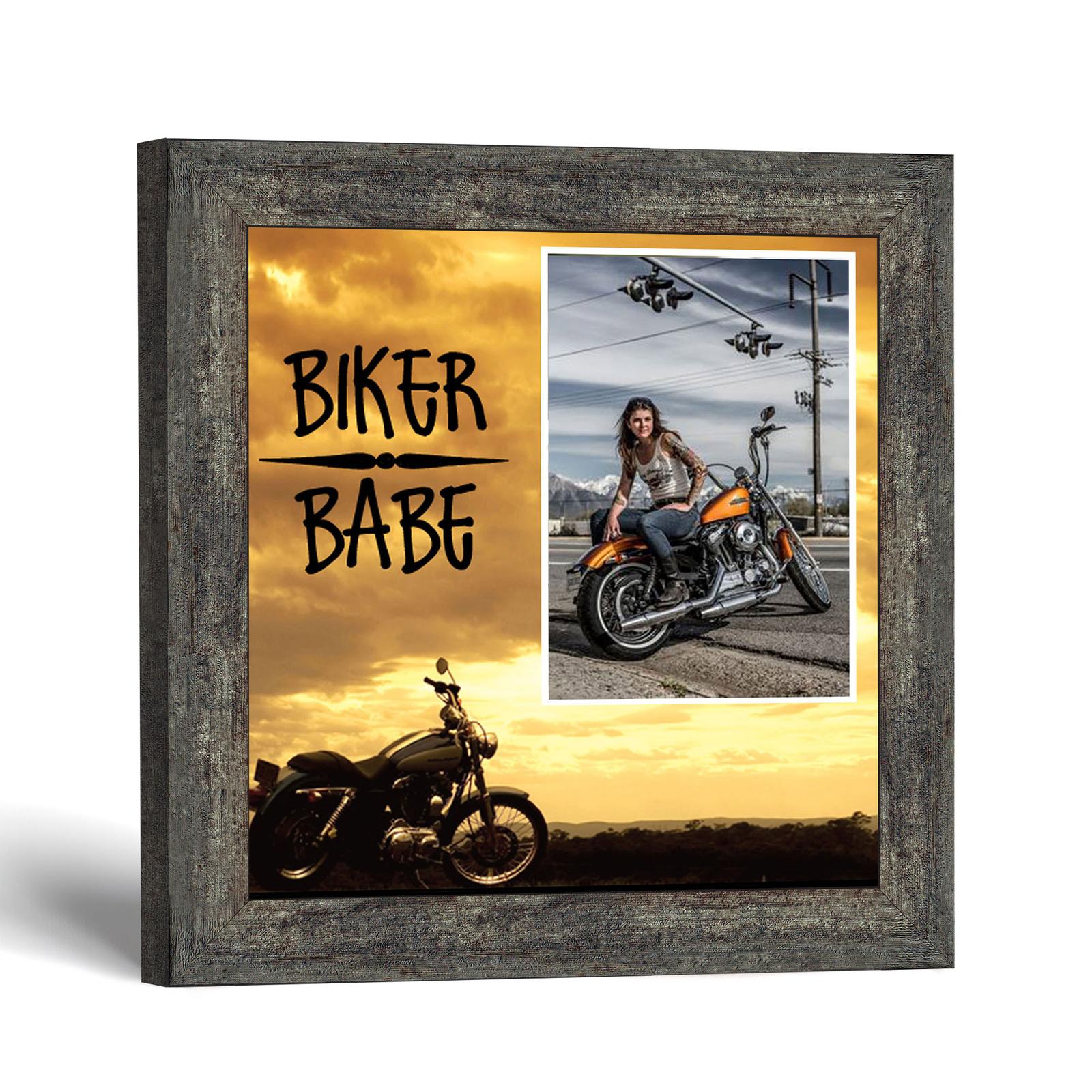 Biker Babe framed print - Biker Babe by Crossroads Home Decor
