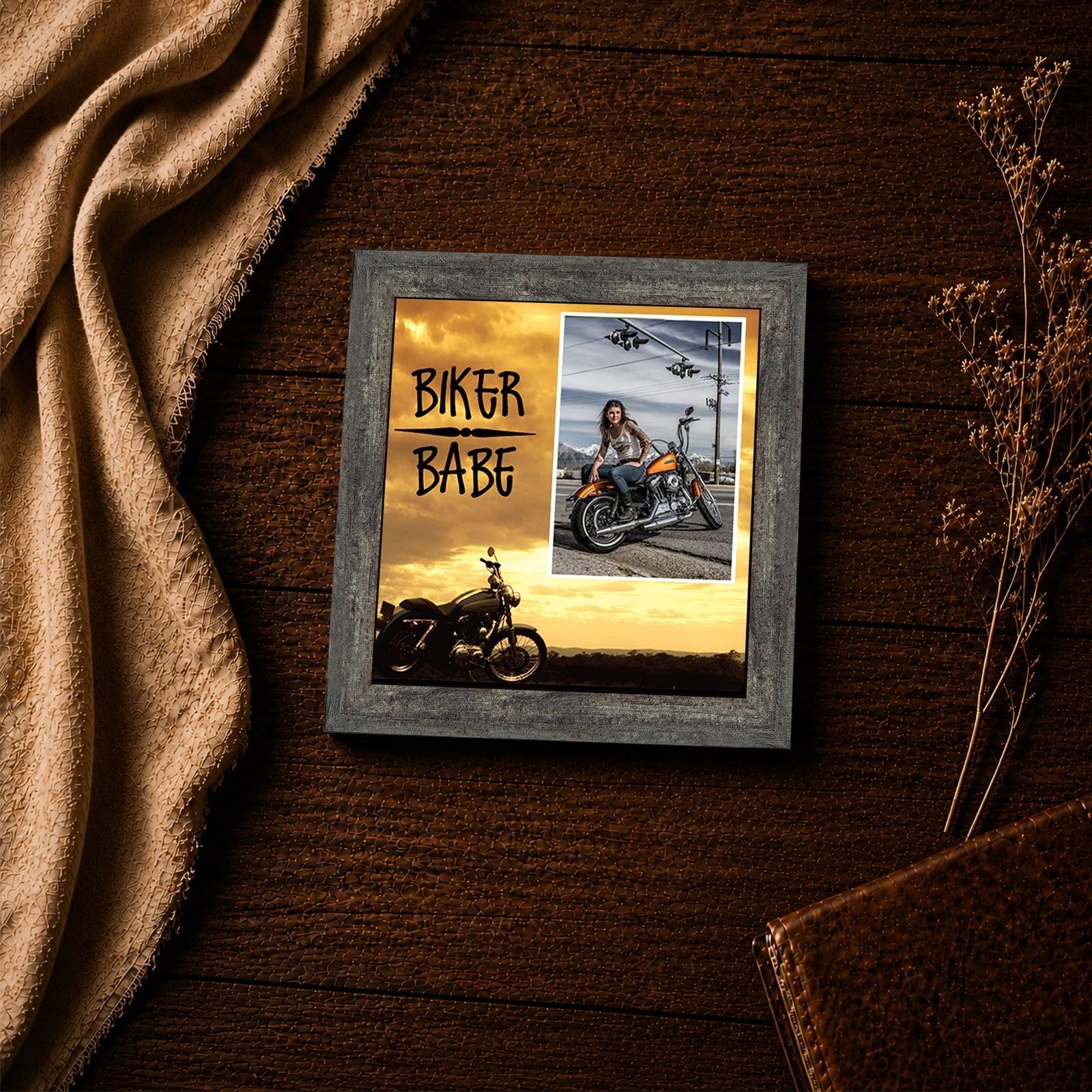 Biker Babe framed print - motorcycle inspirational wall art