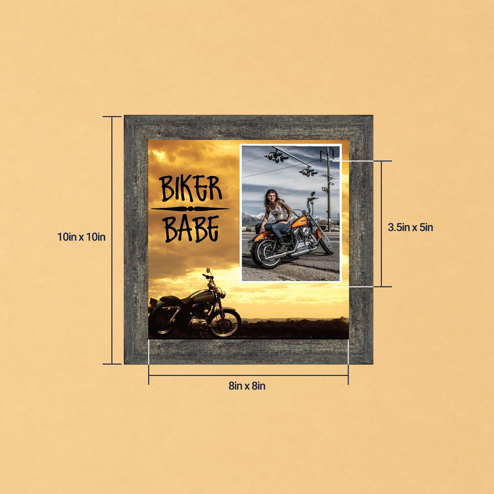 Biker Babe framed print - Biker Babe by Crossroads Home Decor